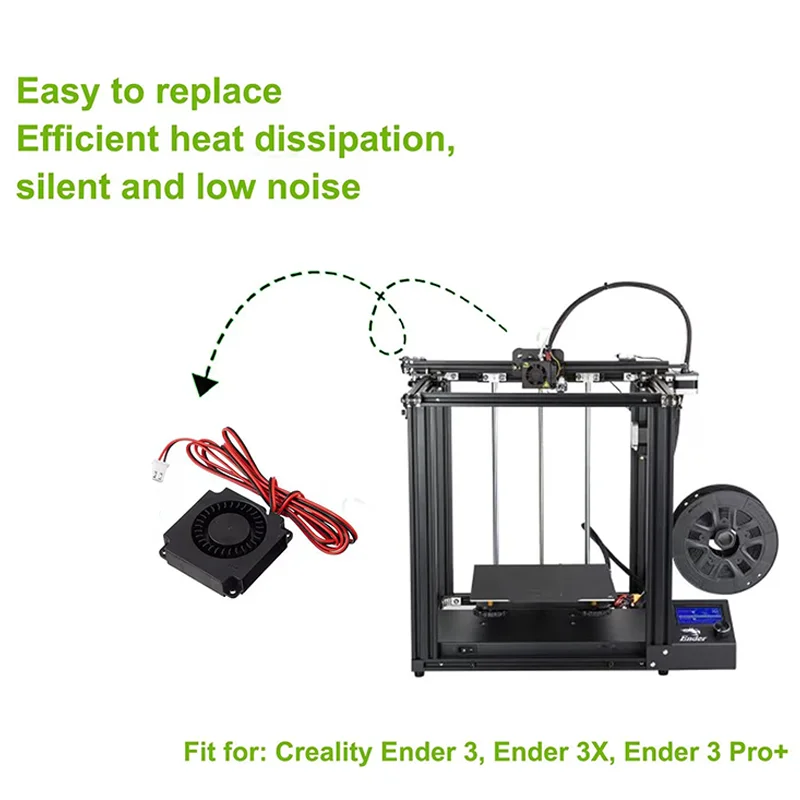 2 Ventiladores Originales Creality 4010, Ventilador de Extrusora DC 24V para Creality Ender 3/Ender 5/CR6 SE, Ventiladores de Refrigeración para Impresora 3D
