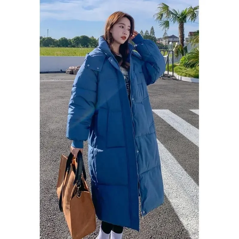 Chaqueta de Invierno 2026 para Mujer, Parka Cálida, Abrigo Acolchado de Algodón, Parka Larga con Capucha, Ropa de Abrigo Holgada para Mujer, Chaqueta de Nieve