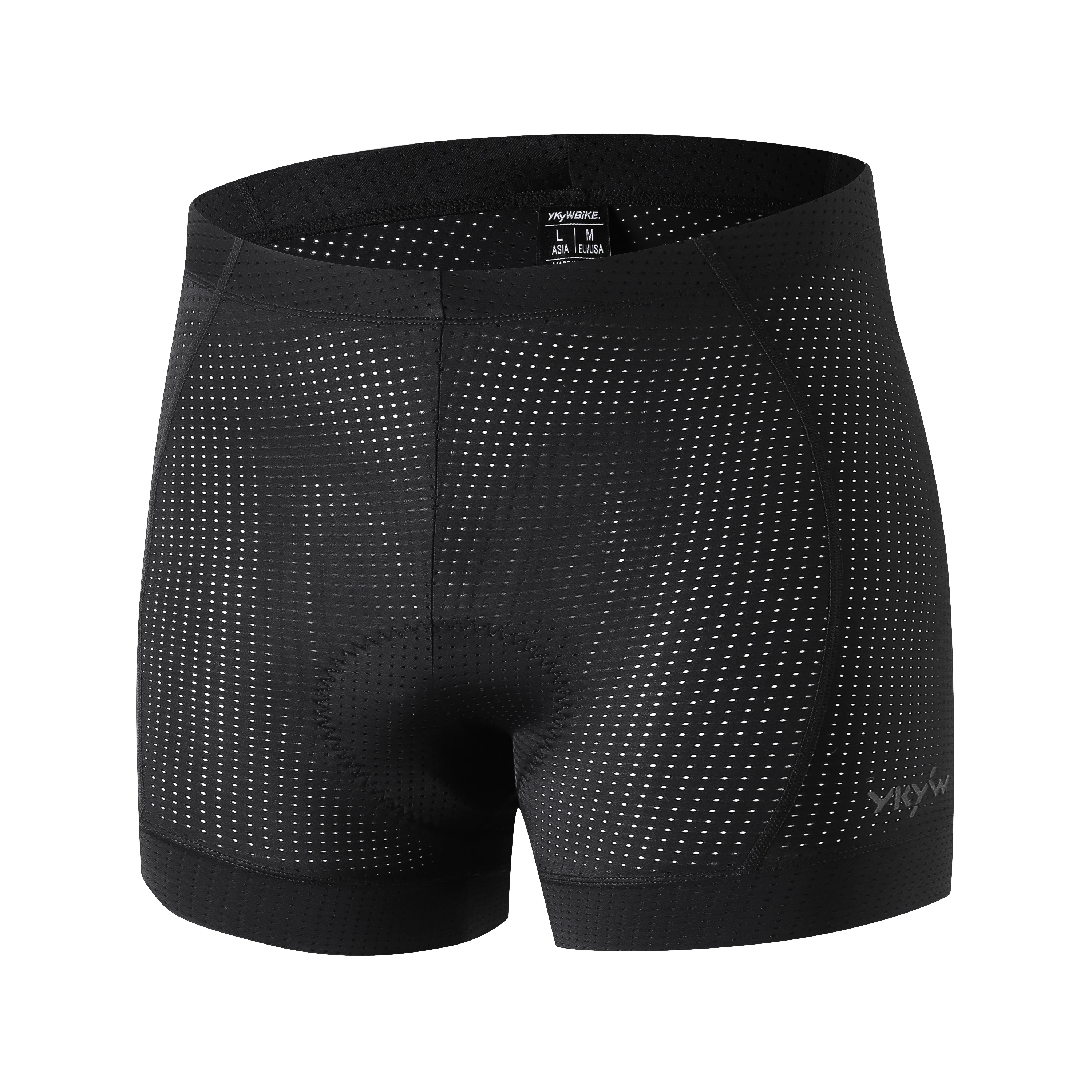 YKYWBIKE Ropa Interior de Ciclismo para Hombre, con Acolchado de Esponja de 200 kg/m³, Calzoncillos para Bicicleta de Carretera, Pantalones Cortos de Ciclismo, Ropa para Ciclismo de Larga Distancia MTB