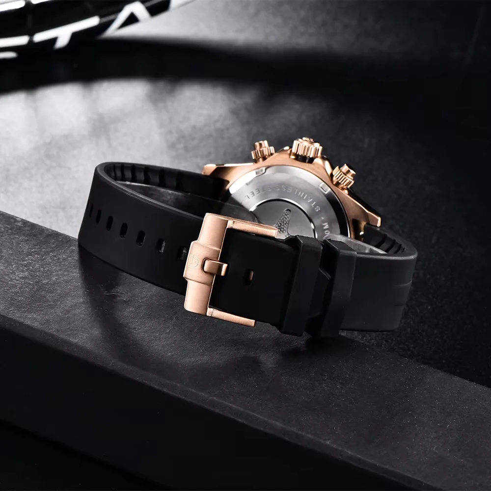 Reloj de Pulsera de Cuarzo Original Nuevo PAGANI DESIGN PD-1664 / PD-1644 con Movimiento VK63 Japonés, Zafiro, Resistente al Agua, Cronógrafo, Reloj para Hombre