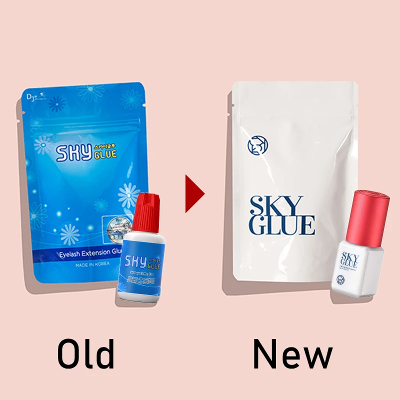 10 botellas de hebras de pegamento SKY, suministros de extensión de pestañas postizas, Corea, 5ml, negro, rojo, azul, tapa, herramientas de maquillaje de salud y belleza, adhesivo
