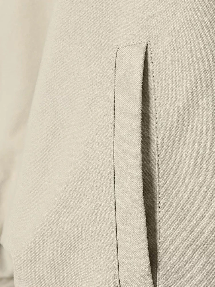 Chaqueta corta con capucha y cremallera para mujer, chaqueta corta con cordón elástico en el dobladillo, manga larga, holgada, informal, cortavientos, ropa exterior para mujer ﻿