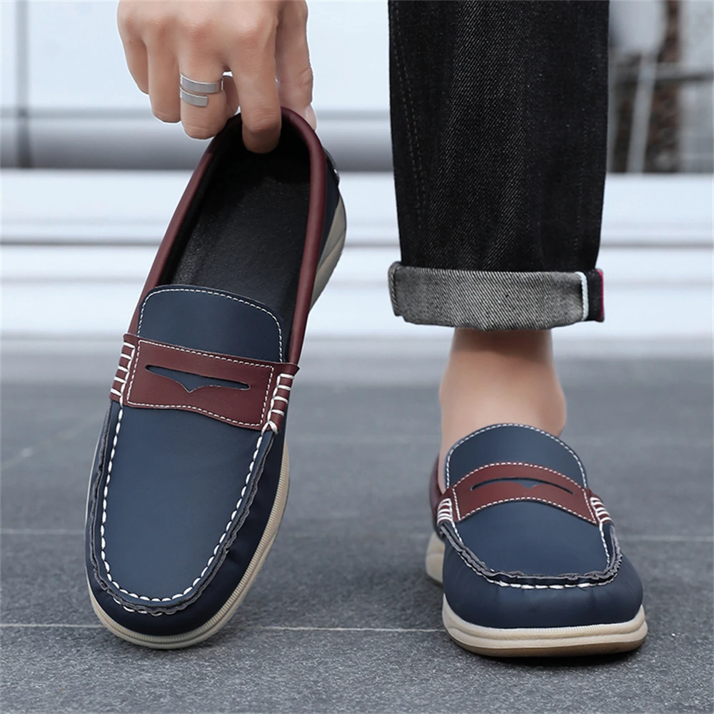 Mocasines casuales de negocios para hombres, zapatos para viajes de oficina y vacaciones, zapatos formales con suela de TPR elegantes y duraderos