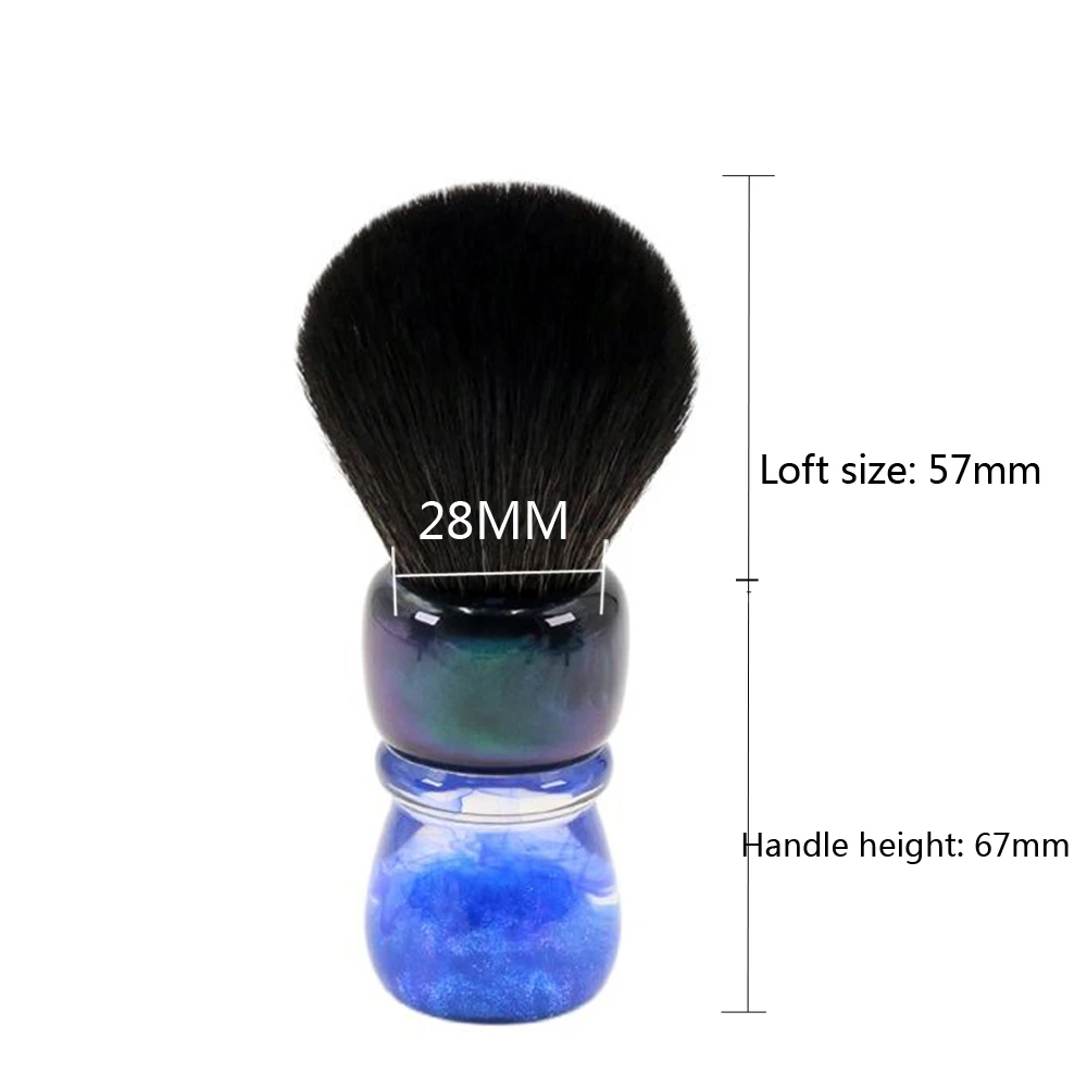 YAQI OCEAN brocha de afeitar para hombre, pelo sintético, mango de resina, 28mm