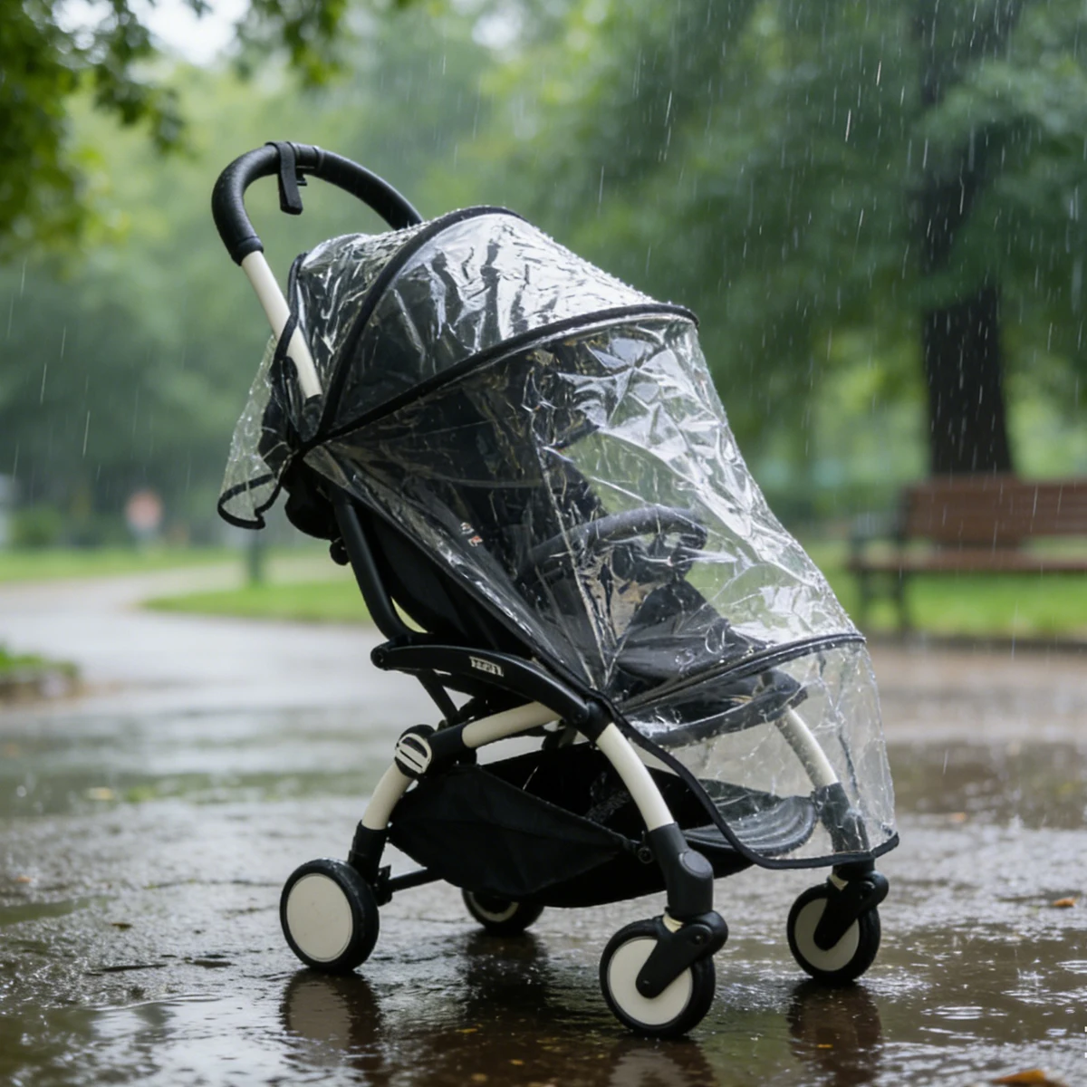 Cubierta de lluvia para cochecito para Babyzen YOYO/YOYO+/YOYO2 y Stokke YOYO3 - Protección meteorológica EVA transparente para lluvia, viento, nieve y polvo