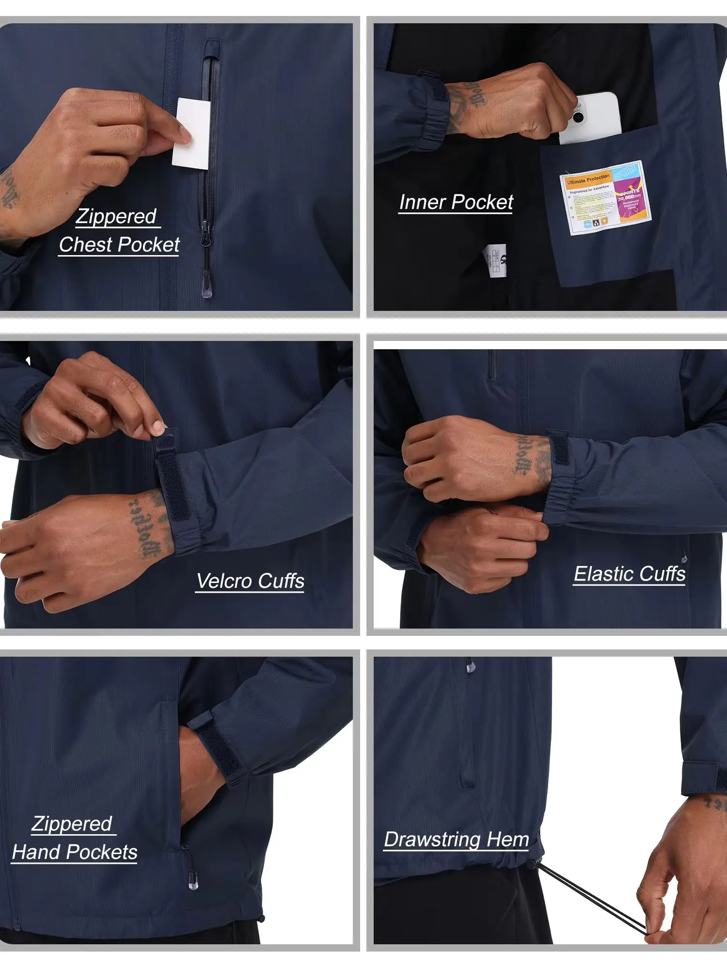 Rompevientos para hombre, chaqueta al aire libre, montañismo, viaje, impermeable, chaqueta con capucha, abrigo deportivo para correr, prendas de vestir finas
