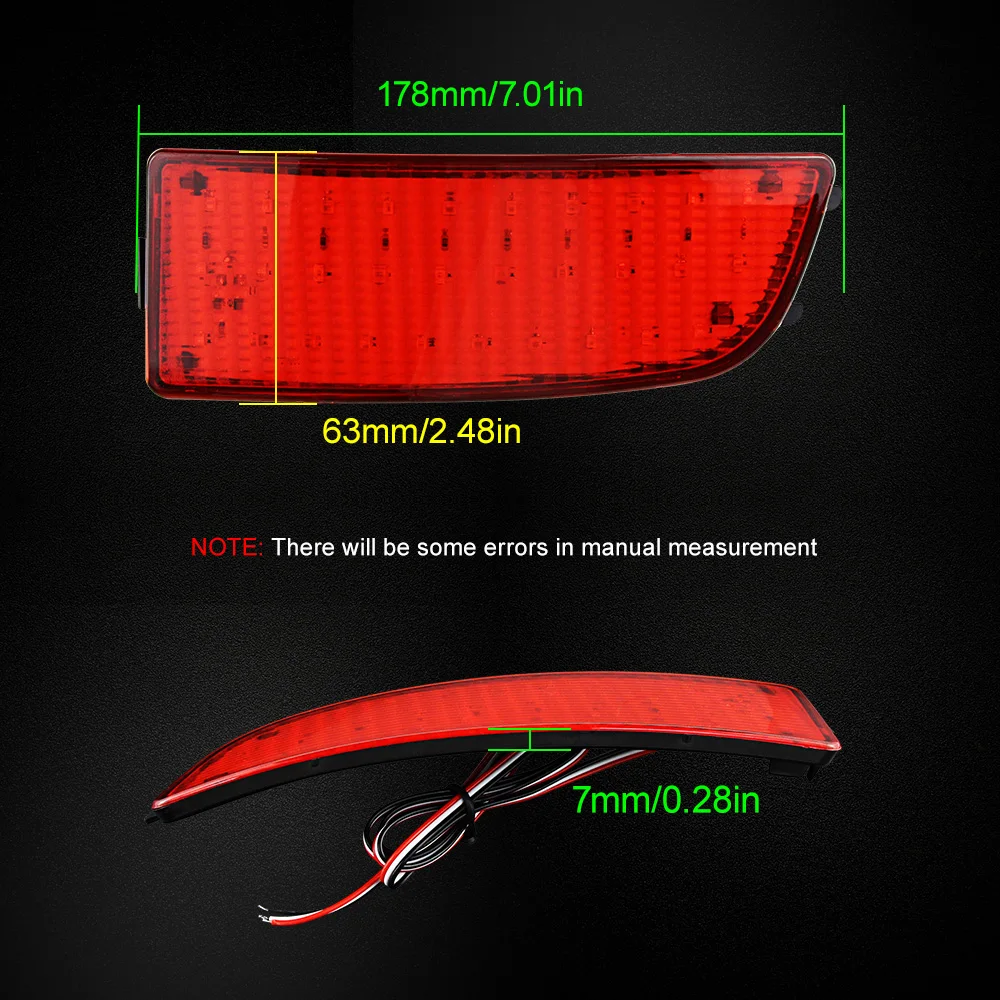 2 uds LED lámpara de freno trasero Reflector de parachoques trasero luz para Mercedes Benz Dodge Sprinter W906 2006-2016 accesorios de coche