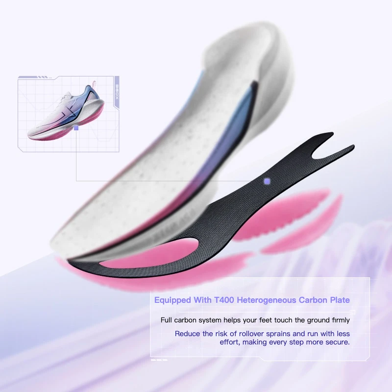 Zapatillas para correr profesionales Xtep 360X, zapatillas deportivas con placa de carbono para hombre, calzado deportivo PB para maratón, zapatillas ligeras de Material ETPU 976119110080