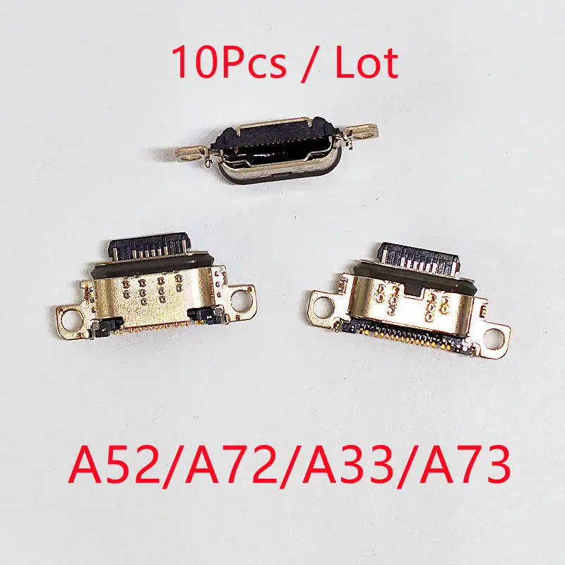 10 Uds para Samsung A12 A10s A21s A11 A20s A22 A32 A33 A01 A30s A31 A51 A50s A71 A70s A52 A72 conector de puerto de carga USB