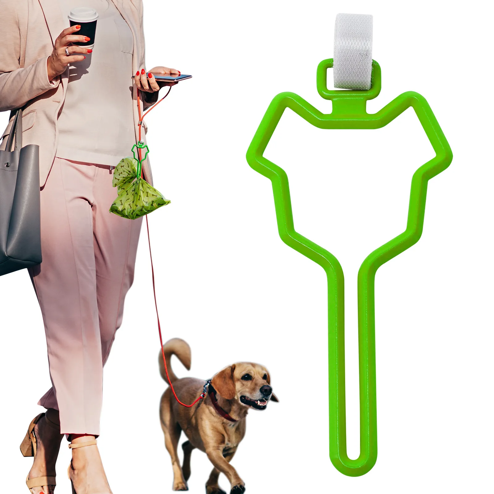 Soporte para bolsa de excrementos de perro, soporte para bolsa de residuos, dispensador de correa para perro, soporte manos libres para bolsas de excrementos de perro, productos de limpieza para perros