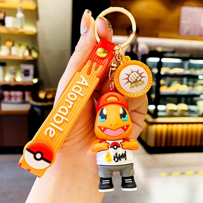 LLavero de Pokémon con figuras de Anime, llavero de dibujos animados de Pikachu, Charmander, Psyduck, bolso de moda, colgante, accesorios, juguete, regalo para niños