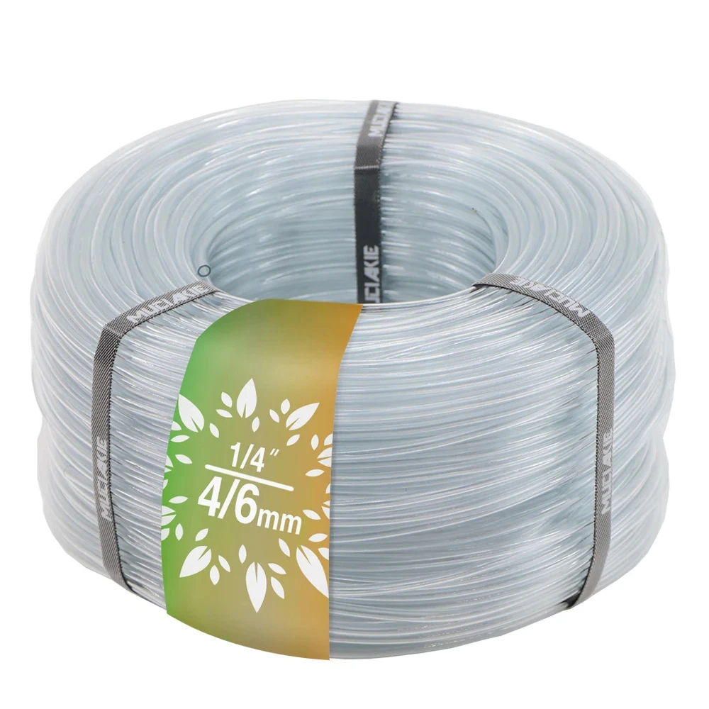 Micro manguera suave de riego de jardín de PVC transparente de 5-50m y 1/4 pulgadas, tubo de plástico transparente de 4/6MM, bomba de acuario, tubo de drenaje, válvula de goteo