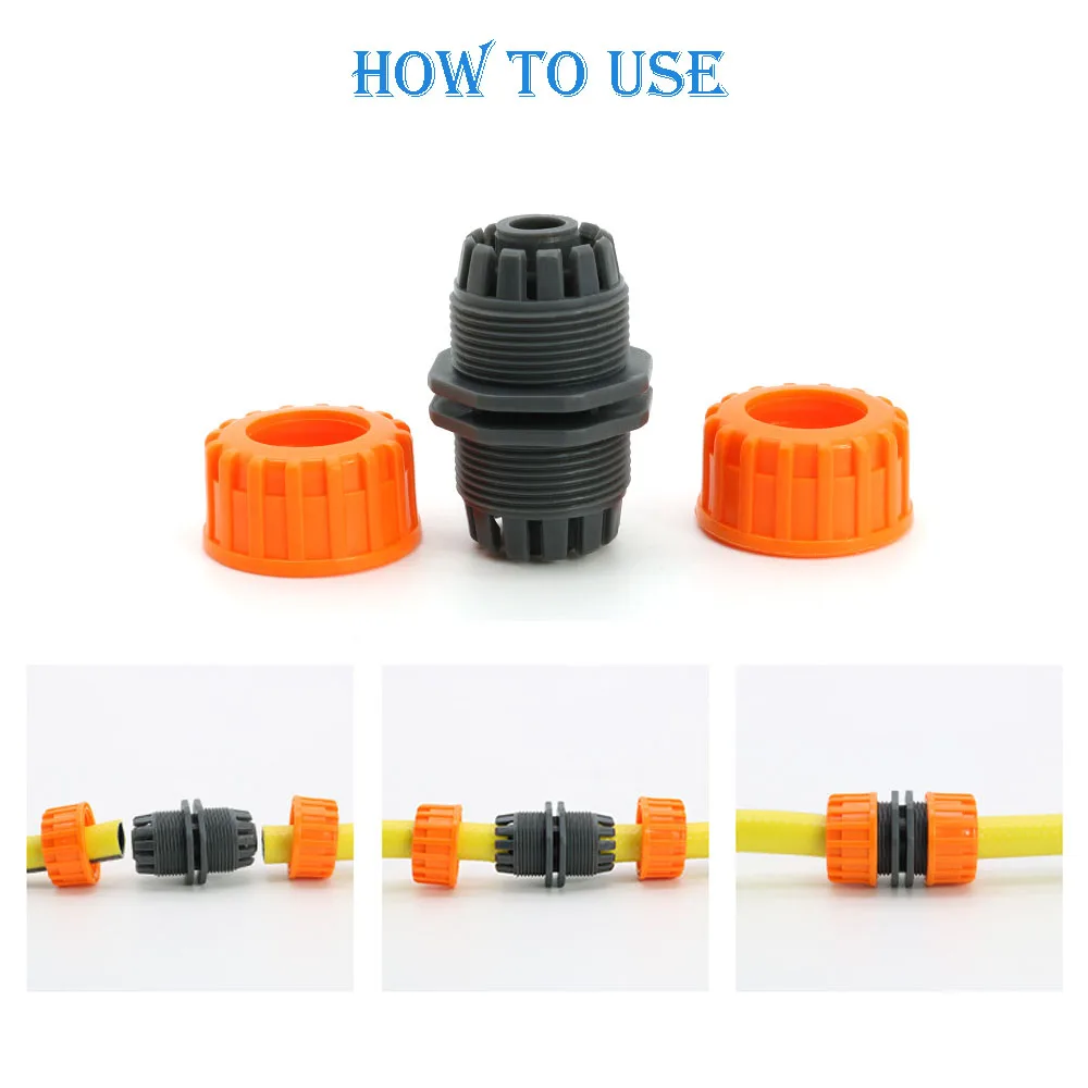 Conector rápido para manguera de jardín, acoplador de tubería de 1/2 3/4 y 1 pulgada, conector de parada de agua, sistema de riego de junta de reparación de 32/20/16mm