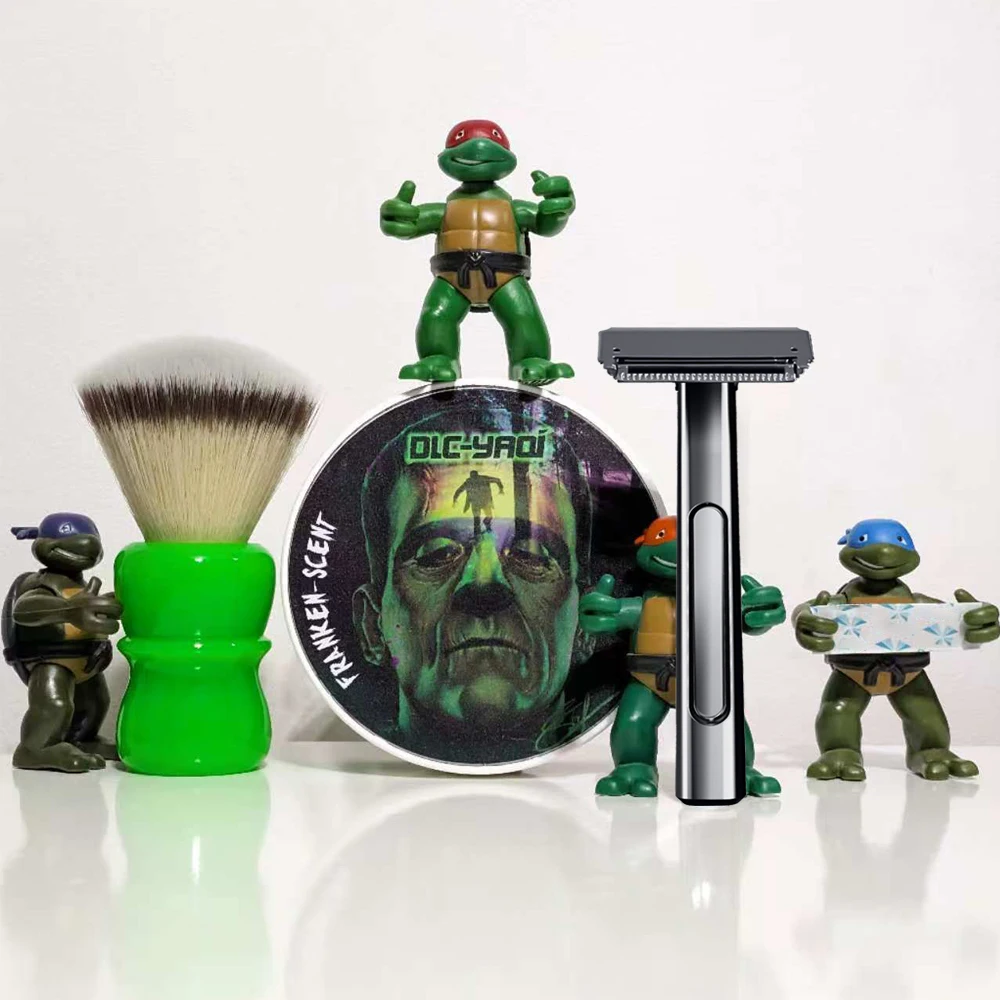 Whityle 20T Glide Pro 4D maquinilla de afeitar de seguridad súper doble filo, afeitadora de media hoja con bolsa de almacenamiento de cuero de viaje para hombres, cuidado de aseo