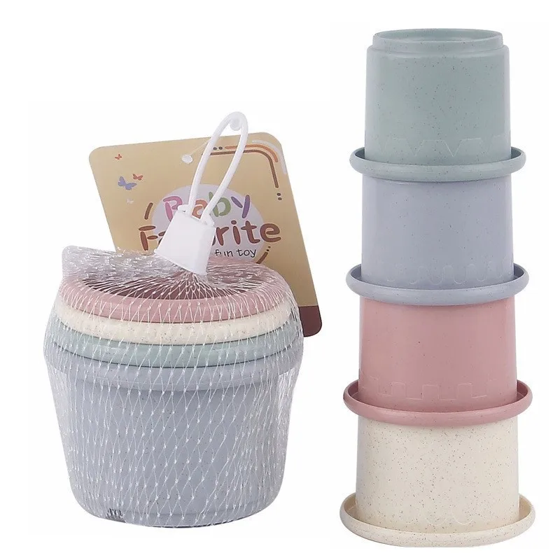 Juguete de tazas apilables para conejos, rompecabezas de animales pequeños reutilizables multicolores para esconder comida, juguetes para mascotas