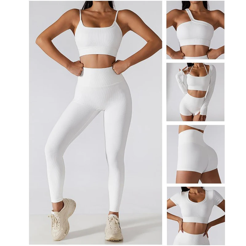 WAREBALL-Conjunto de Yoga sin costuras para mujer, ropa deportiva, traje deportivo, ropa de entrenamiento, ropa de gimnasio, Top deportivo, mallas sin costuras de cintura alta