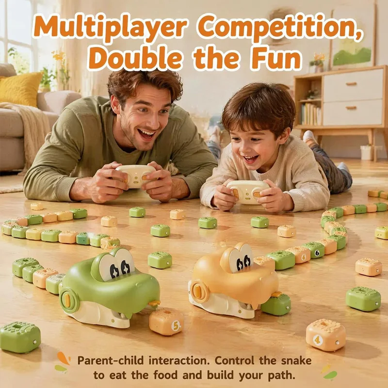 Juego de Control Remoto Serpiente Codiciosa, Coche RC, Competición Interactiva entre Padres e Hijos, Juguete Educativo de Animal Inteligente para Niños