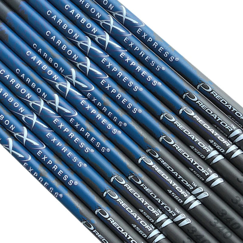 12 Uds 100% flechas de carbono puro ID6.2mm Spine300-800 arco recurvo compuesto caza tiro con arco