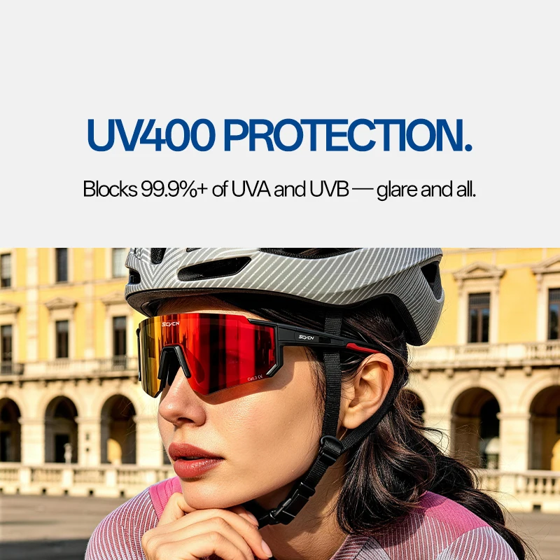 SCVCN Nuevas Gafas de Sol Deportivas para Ciclismo al Aire Libre, Gafas de Ciclismo MTB, Gafas de Senderismo, Gafas Ultraligeras para Correr, Gafas UV400 para Hombre y Mujer, Pickleball