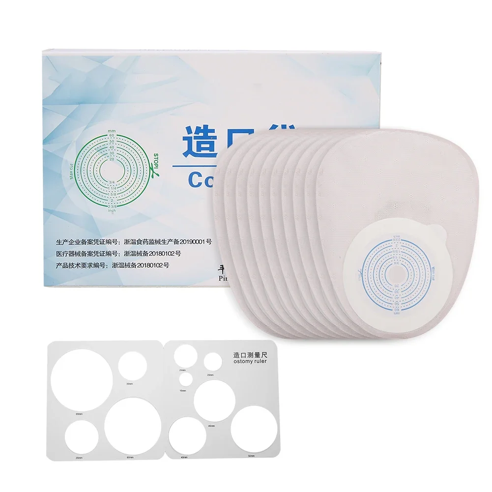 Bolsas de Ostomía Integradas, Bolsa para Recoger Orina, Bolsa Colostomía Cerrada Drenable Desechable, Bolsa para Fístula con Chasis de Espuma