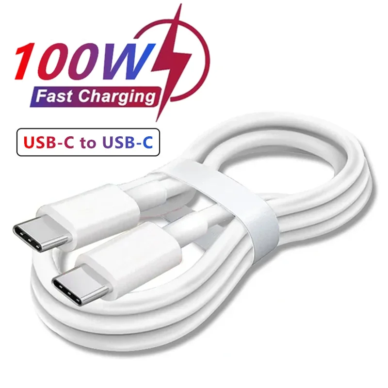 PD100W USB C a USB C Cable de cargador rápido para iPhone 15 Samsung Huawei Xiaomi Redmi OPPO POCO tipo C a cable de datos de carga tipo C