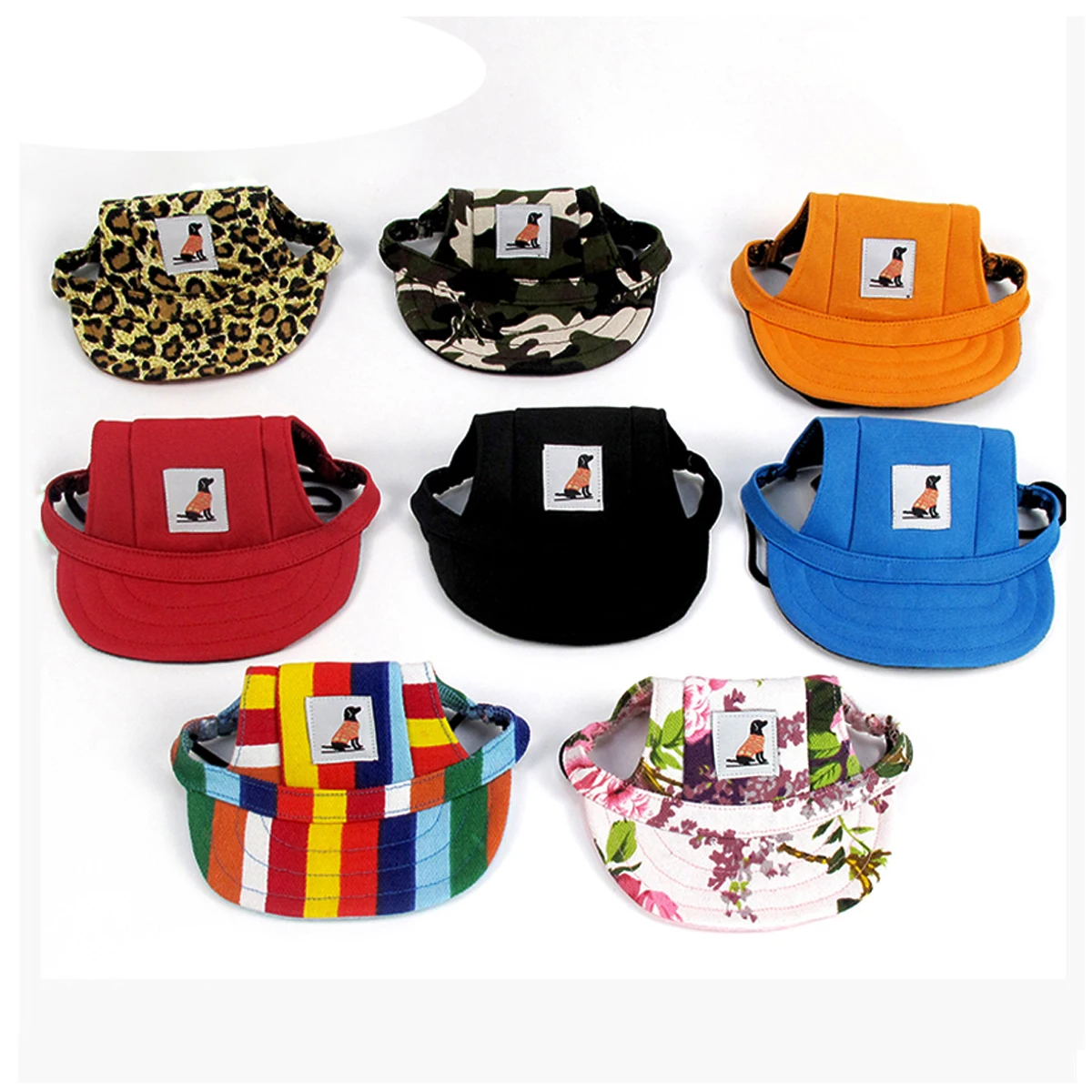 Sombrero de béisbol ajustable para perro, gorra deportiva a prueba de viento, sombrero de lona para perros, protector solar para cachorros, suministros para mascotas, Verano