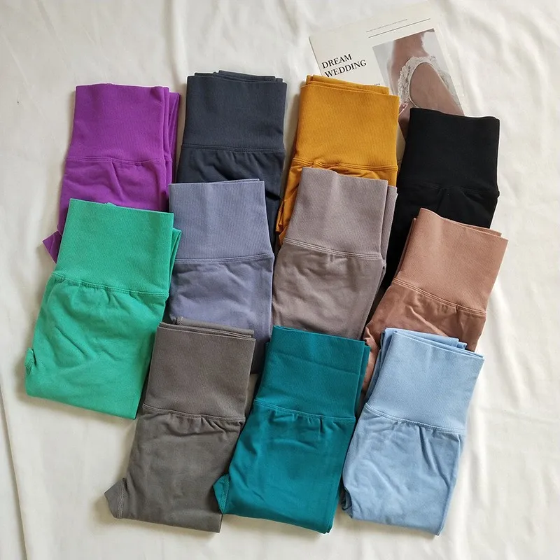 Leggings sin costuras de cintura alta y alta elasticidad para mujer: secado rápido, corte ajustado, levantamiento de glúteos color melocotón, Viral para fitness/yoga