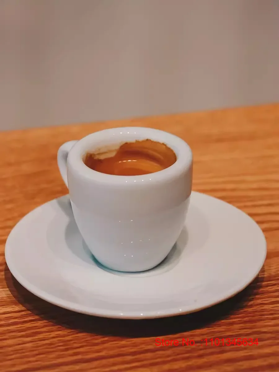 Juego de Tazas y Platillos para Espresso Nuova Point Esp, Recomendado por Baristas Profesionales de Competición, Taza de Café Italiana para Concursos, Extra Gruesa de 9 mm