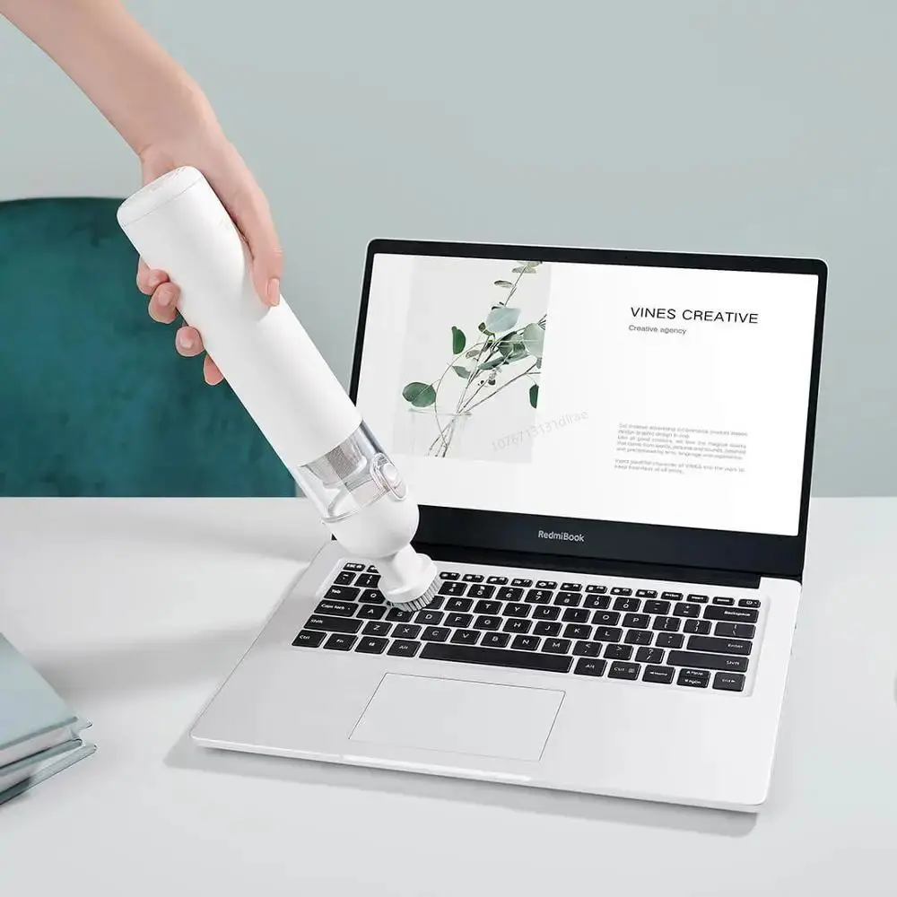 Aspiradora Portátil para Auto Xiaomi Mijia, Mini Aspiradora Inalámbrica de Mano para Hogar y Auto, 13000Pa de Succión Ciclónica