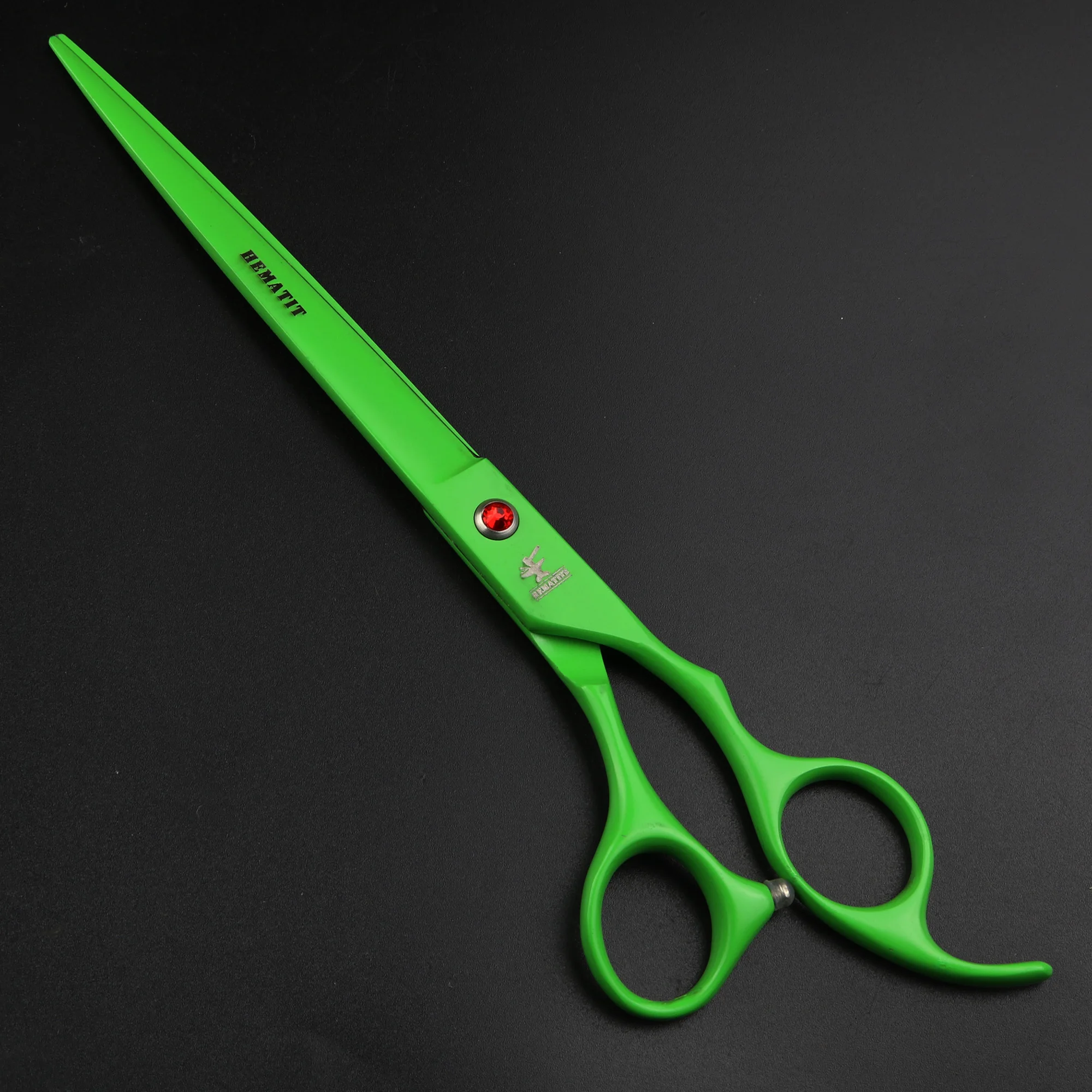 Tijeras de pelo verde de 8 pulgadas, tijeras de corte de peluquero de acero 440C