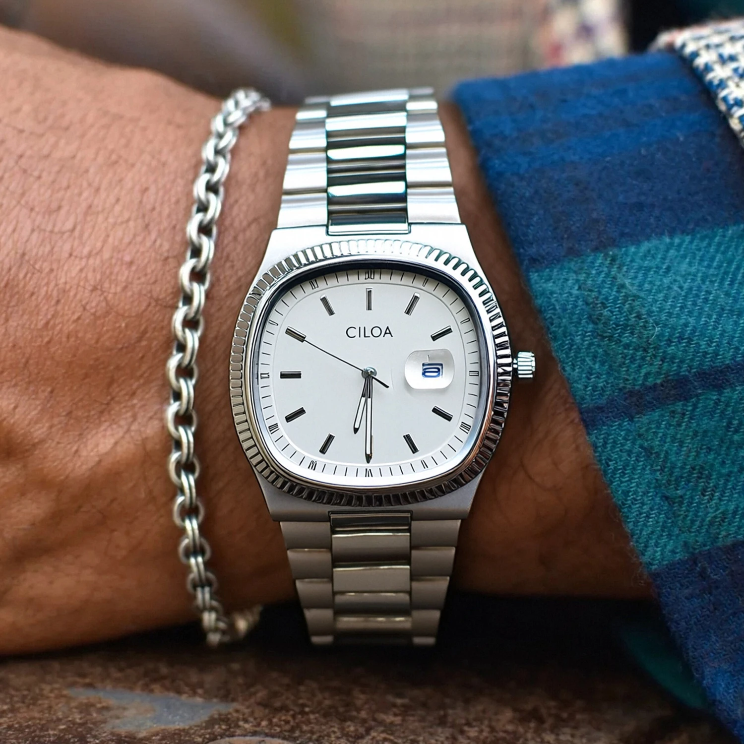 Reloj cuadrado retro para hombre, marca de lujo ligero, regalo genuino, nuevo 2026, correa de acero inoxidable, reloj de cuarzo impermeable