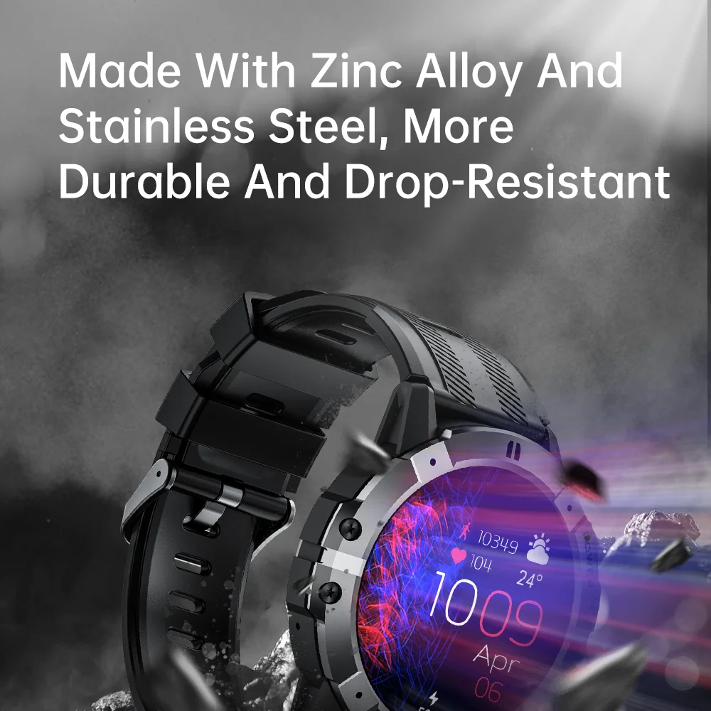 CUBOT C29 SmartWatch 1,52 pulgadas 1ATM reloj deportivo resistente al agua para hombres batería de 410mAh, llamada Bluetooth, frecuencia cardíaca y Monitor de salud 24H