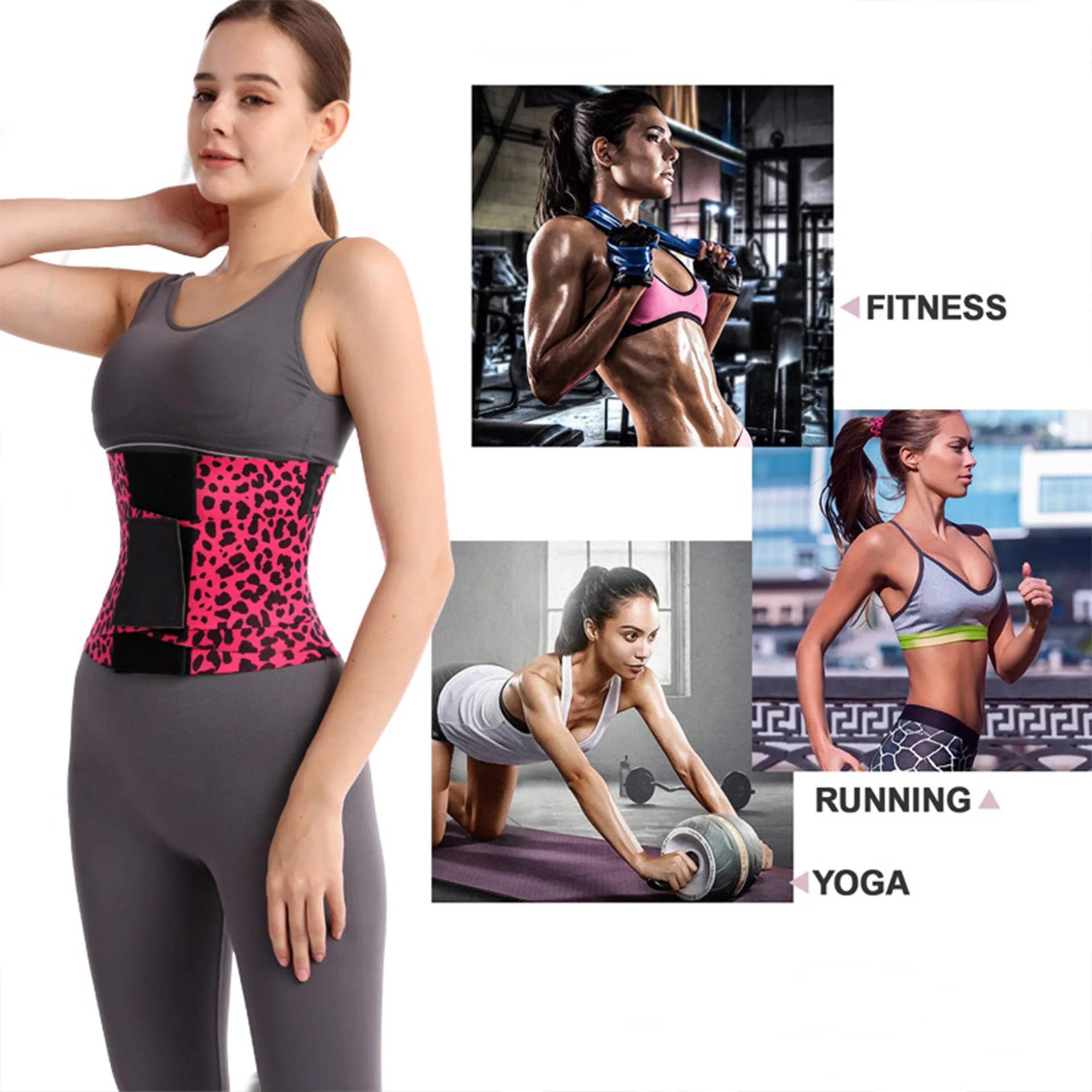 Cinturón de entrenamiento de cintura para adultos, tensor de cintura para mujeres, cinturón Abdominal moldeador de prenda, envoltura Triple, cinturón adelgazante para deportes de Yoga