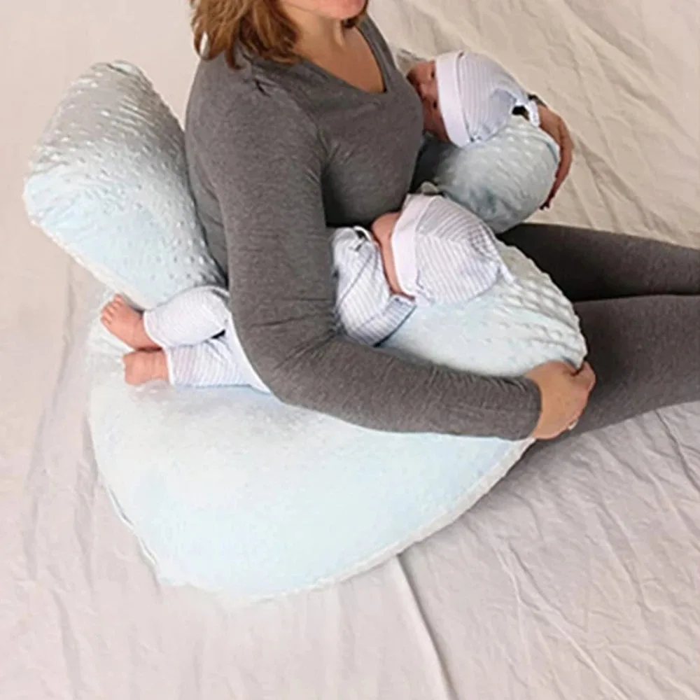 Almohada para bebé con burbujas, almohadilla de lactancia desmontable para gemelos, cojín suave antirreflujo de leche, almohada multifuncional para lactancia