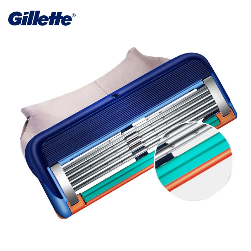Maquinilla de afeitar Gillette Fusion para hombres, máquina de afeitar de barba y pelo facial, afeitadora de seguridad Manual, casetes de cabezal de repuesto, cuchillas de 5 capas