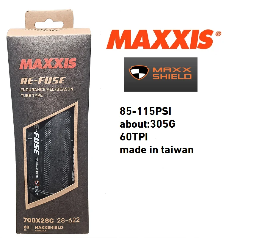 MAXXIS RE-FUSE, nuevo modelo de neumático de bicicleta, neumático de viaje, alto resistente al desgaste y a pinchazos para bicicleta de carretera, neumático de bicicleta de E-ROAD