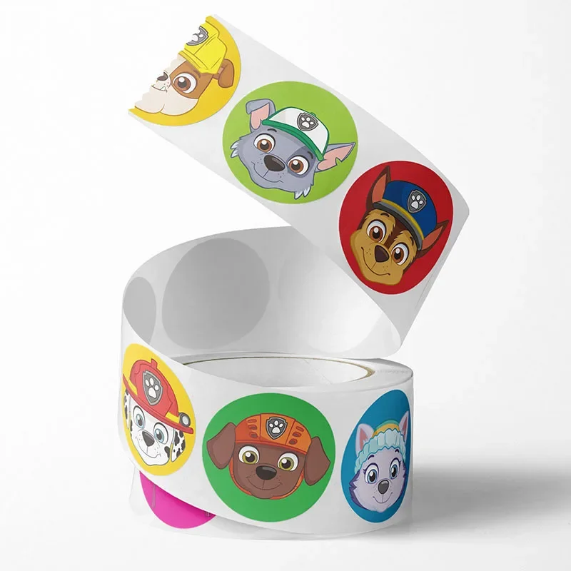 500 unids/set de pegatinas de la patrulla canina, pegatinas de dibujos animados de Chase Skye, papelería bonita para niños, suministros para profesores de escuela, pegatinas de recompensa, juguetes de regalo