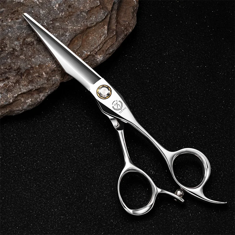 Juego de Tijeras de Peluquería Profesionales TITAN, Herramientas de Corte para Salón de Belleza, Tijeras de Barbero de 6.0 Pulgadas