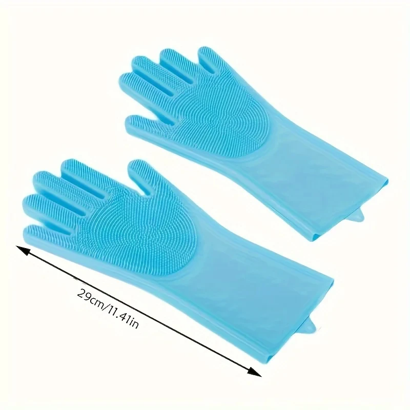 Guantes mágicos de silicona para limpieza de mascotas, esponja limpiadora de lavado de platos, depilación, champú de baño para perros y gatos