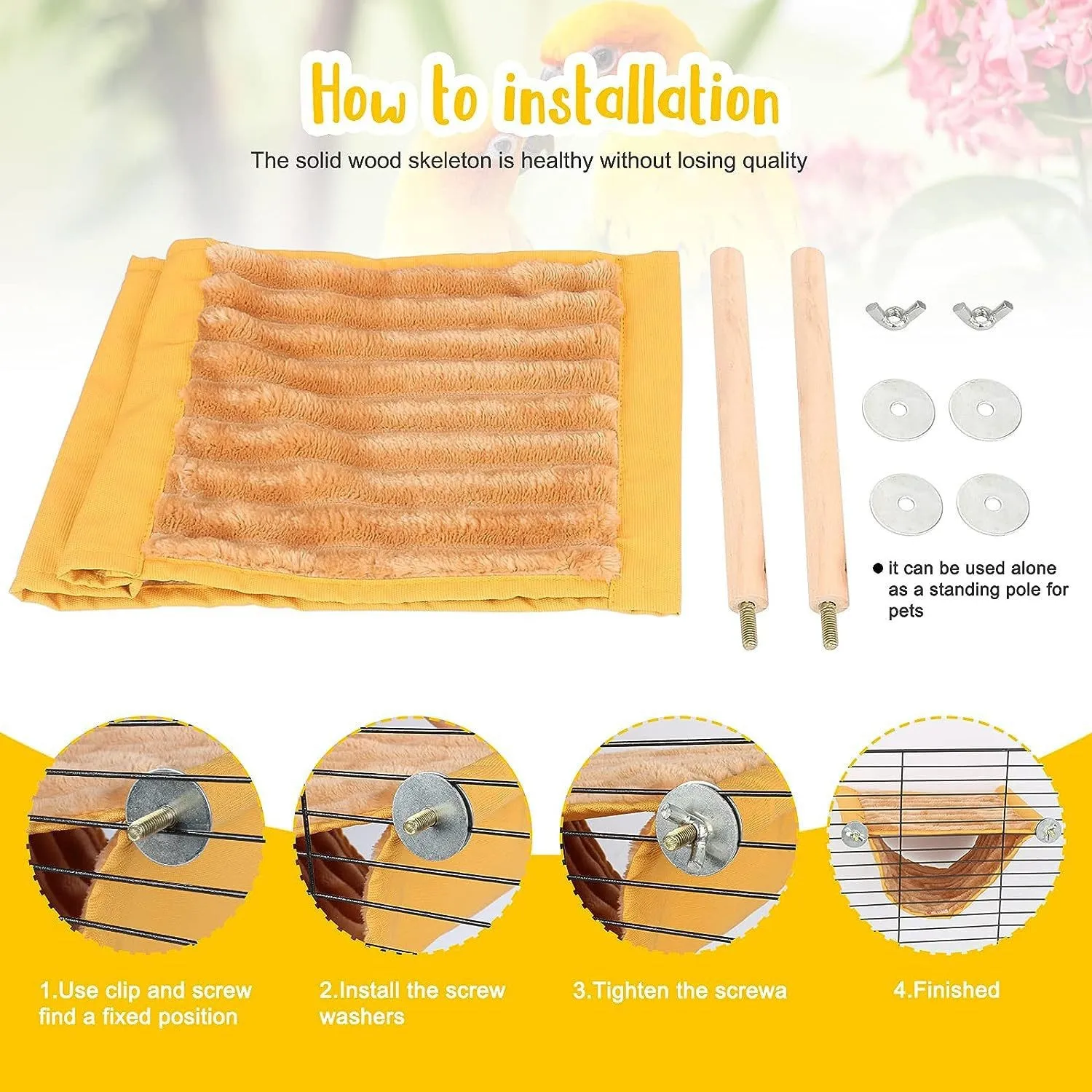 Cama para loro casa cama nido de pájaros para pájaros loro casa loro porche NCNW01