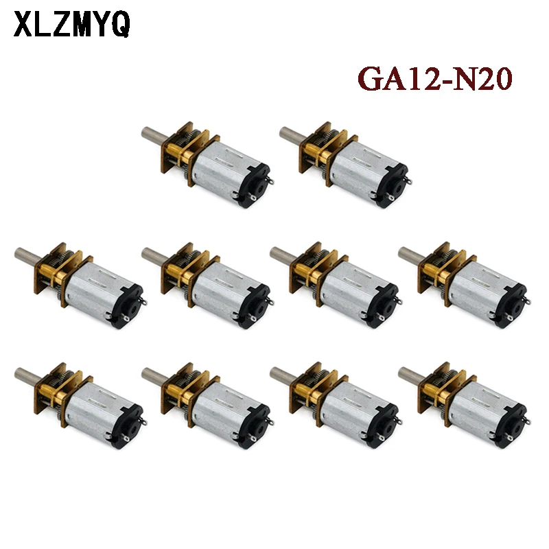 Micro Motor de engranaje de Metal, rueda de engranaje, 30RPM, 60RPM, 100RPM, 200RPM, 600RPM, 1000RPM, RPM, 10 piezas, DC 3V, 6V, 12V, DIY, electrónico