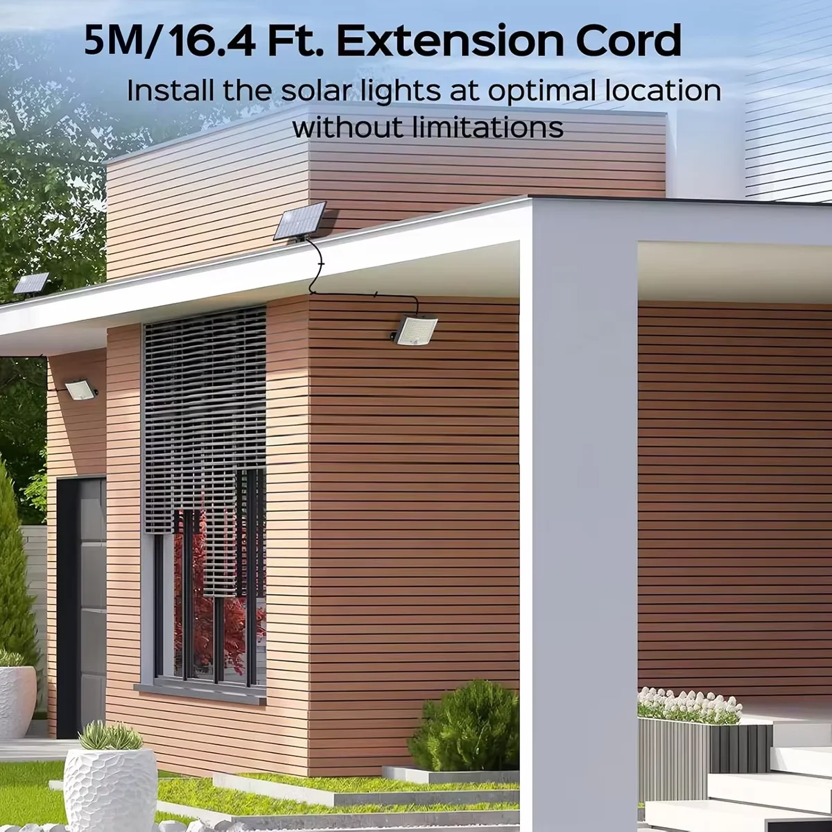 Lámpara Solar Exterior Súper Brillante con Sensor de Movimiento, Gran Potencia Solar, 234 LED, Lámpara de Pared para Jardín, IP65 Impermeable, 3 Modos de Funcionamiento