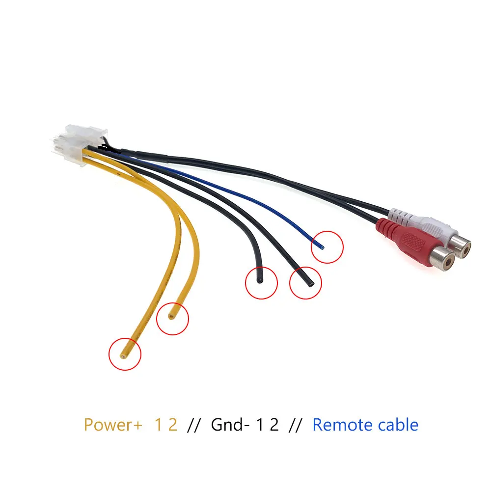 AMPLIFICADOR ESTÉREO de coche de 10 pines, arnés de potencia, subwoofer, enchufe RCA para Pioneer TS-WX1210A, TS-WX101A, TS-WX300TA, TS-WX300A