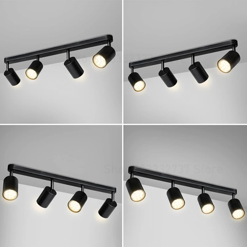 Luces de techo LED GU10 modernas para estudio, accesorios de cocina, decoración de fondo de comedor, pantalla, lámpara ajustable para escaleras y pasillo