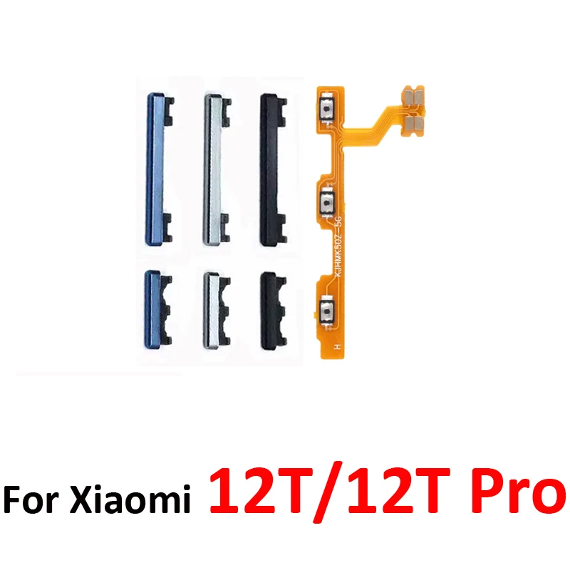 Botón de Encendido/Apagado y Volumen para Xiaomi MI 12T Pro, Nuevo Cable Flex Interno de Repuesto para Xiaomi 12T