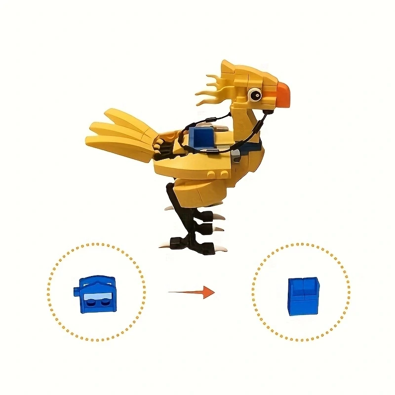 Moc animales Chocoboed juego de bloques de construcción mascota figura de acción Kwehs ladrillos modelo juguete ensamblado regalos de cumpleaños