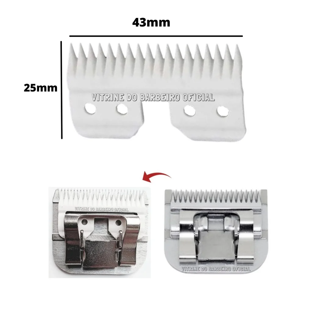 10 unids/lote 18 dientes borde cerámico acero recubierto de carbono cuchilla cortadora para mascotas cuchilla de cuidado de perros accesorios eléctricos para Andis Wahl