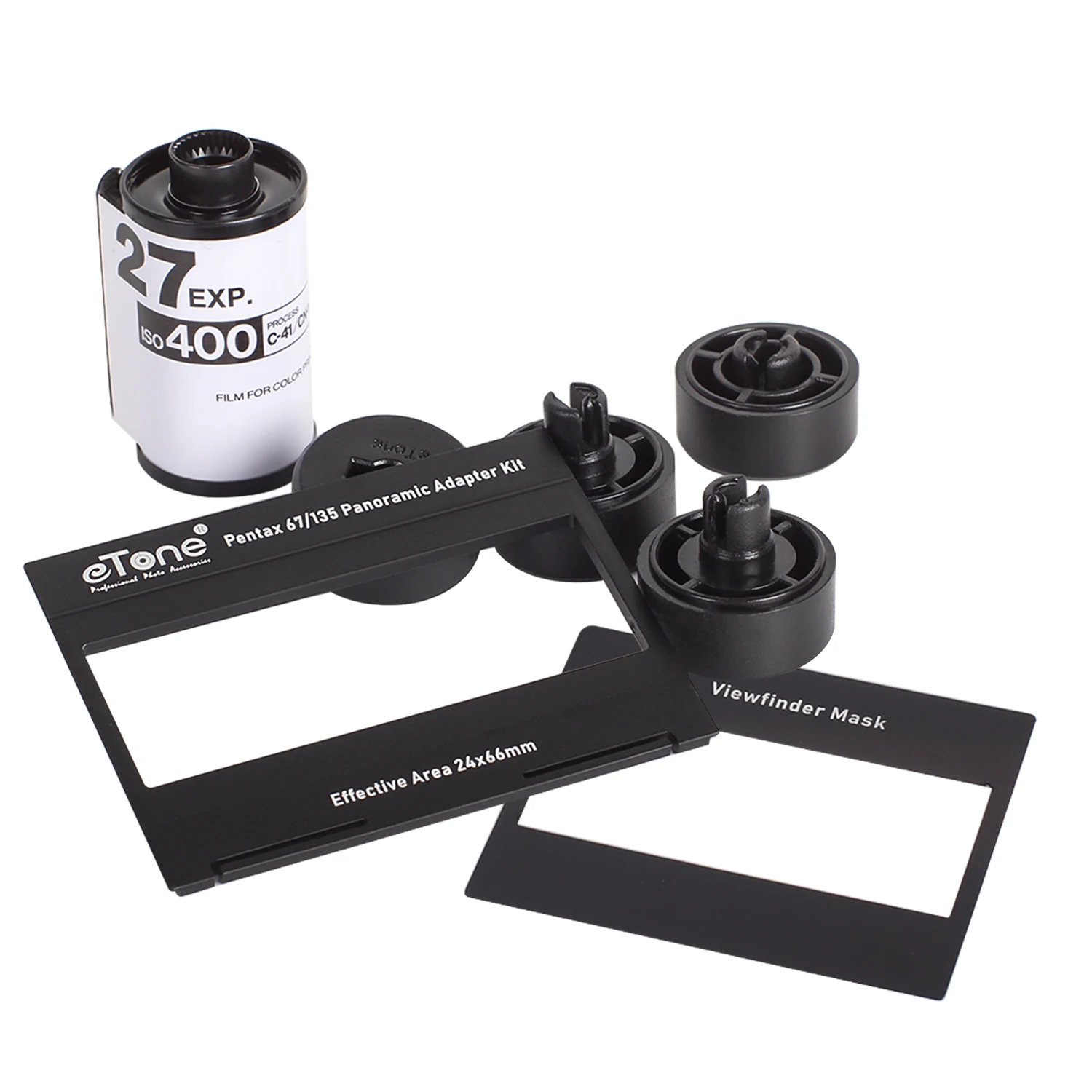 eTone Kit de adaptador para cámara Pentax 67, 6x7, 67II, 120, película a 135, adaptador de foto panorámica