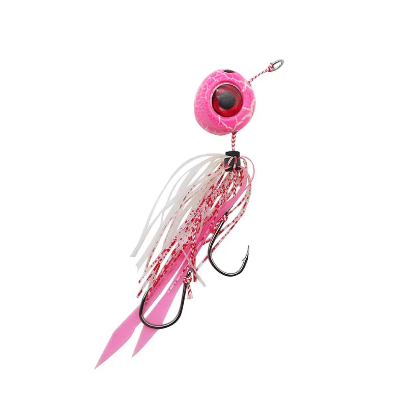 Señuelo de pesca Snapper Jig Slider con falda de goma y doble anzuelo auxiliar, 40g, 60g, 100g, 150g, 200g, 250g, luminoso, accesorios de pesca