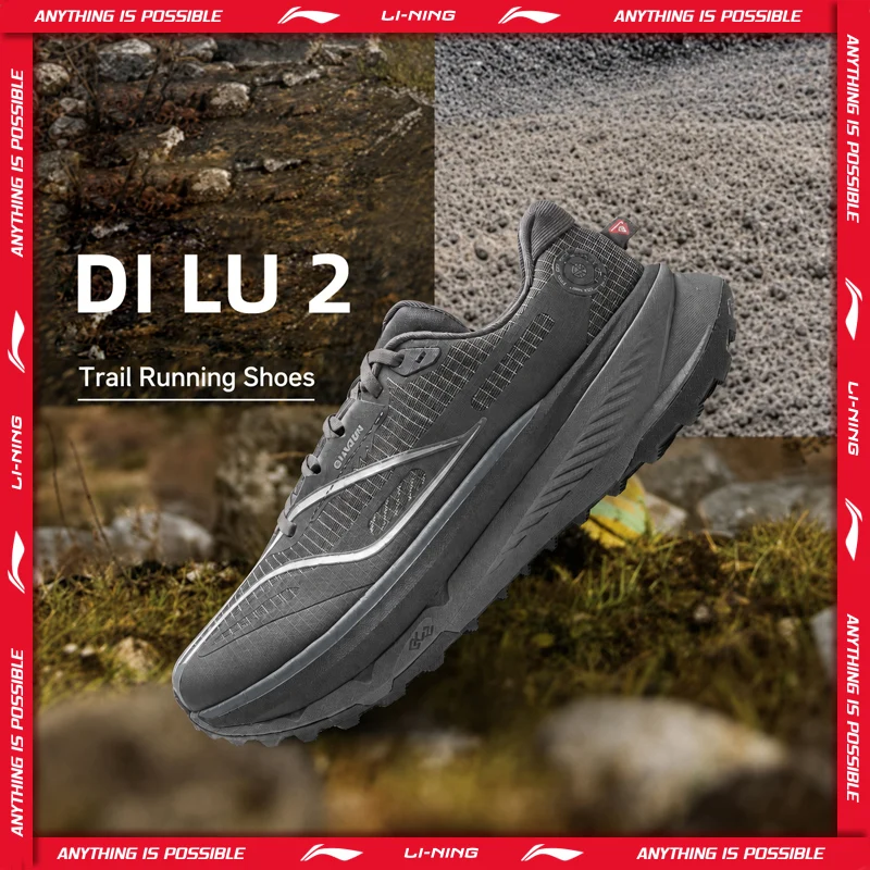 Li-ning-zapatillas para correr DI LU 2 para hombre, XTRM-BOOM, cojín de fibra LN DWR, forro repelente al agua, calzado deportivo antideslizante ARNV009